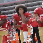 Colin Kaepernick kneeling during national anthem