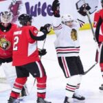 Chicago Blackhawks celebrate win vs Ottawa Senators: January 9th 2018