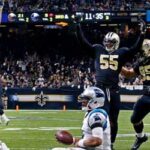 New Orleans Saints celebrate QB sack of Cam Newton: January 7th 2017