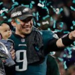 Nick Foles celebrates Super Bowl win with his daughter