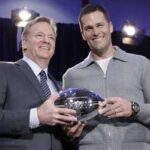 Roger Goodell presents Tom Brady with his third NFL MVP award