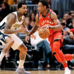 demar derozan on breakaway against denver nuggets
