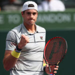 john isner celebrates semi-final win