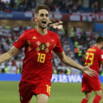 Adnan Januzaj of Belgium celebrates after scoring the during the group G match between Belgium and England