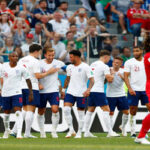 england celebrates after defeating panama 6-1 on Sunday