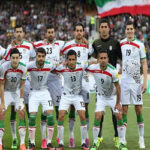 iranian national socer team posing for team photo