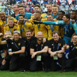 belgium celebrate while posing for a team phote after winning third place in the 2018 world cup