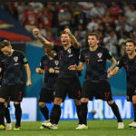 croatia celebrates 2-1 victory against england in the semi-finals