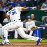 kansas city royal, jorge bonifacio got two hits and a run in last night's game against the toronto blue jays