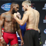jon jones and alexander gustafsson facing off before thier bout in 2014 at ufc165