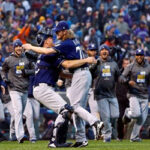 erik kratz celebrates with josh hader