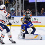 connor mcdavid of the edmonton oilers scores the winning goal during a shootout on wednesday night