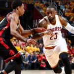 the toronto raptors on in first place after beating the cleveland cavaliers 106-95 and extending their winning streak to eight games in a row