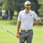 dustin johnson smiles on the fifth green at the mexico championships at the club de golf chapultepec in mexico city.
