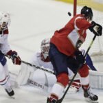 florida's aleksander barkov scores on a breakaway against monteal's carey price at the BB&T Center in sunrise, florida on sunday night