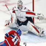 washington capitals goalie braden holtby stops a shot from brendan gallagher last night in washington