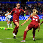 beth mead let her emotions show after scoring against argentina to secure englands place in the final 16 on friday.