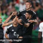 Mexico Celebrate Scoring Opening Goal vs Canada at Gold Cup 2019