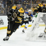 zdeno chara sporting special chin protection during Game 5 after suffering a broken jaw in Game 4.
