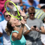 svetlana kuznetsova looks to the sky on saturday in relief after defeating ashleigh barty in cincinnati to advance to the western & southern open finals.