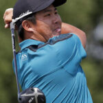 an byeong hun watches his drive down the fairway at the sanderson farms championship in mississippi