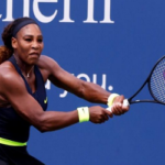 serena williams returns service during her tiebreaker match against arantxa rus on monday in new york city.